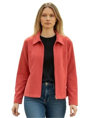 Croft & Barrow Women's Coral Teddy Jacket